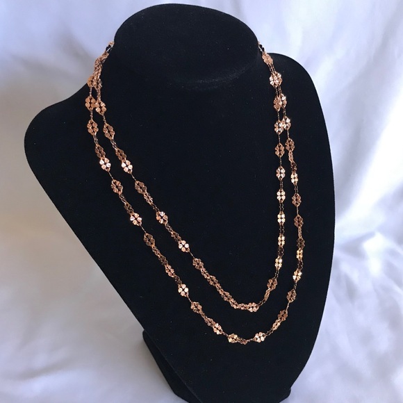 Vintage Bronze Milor Italy Rose Gold Link Necklace - Picture 2 of 16